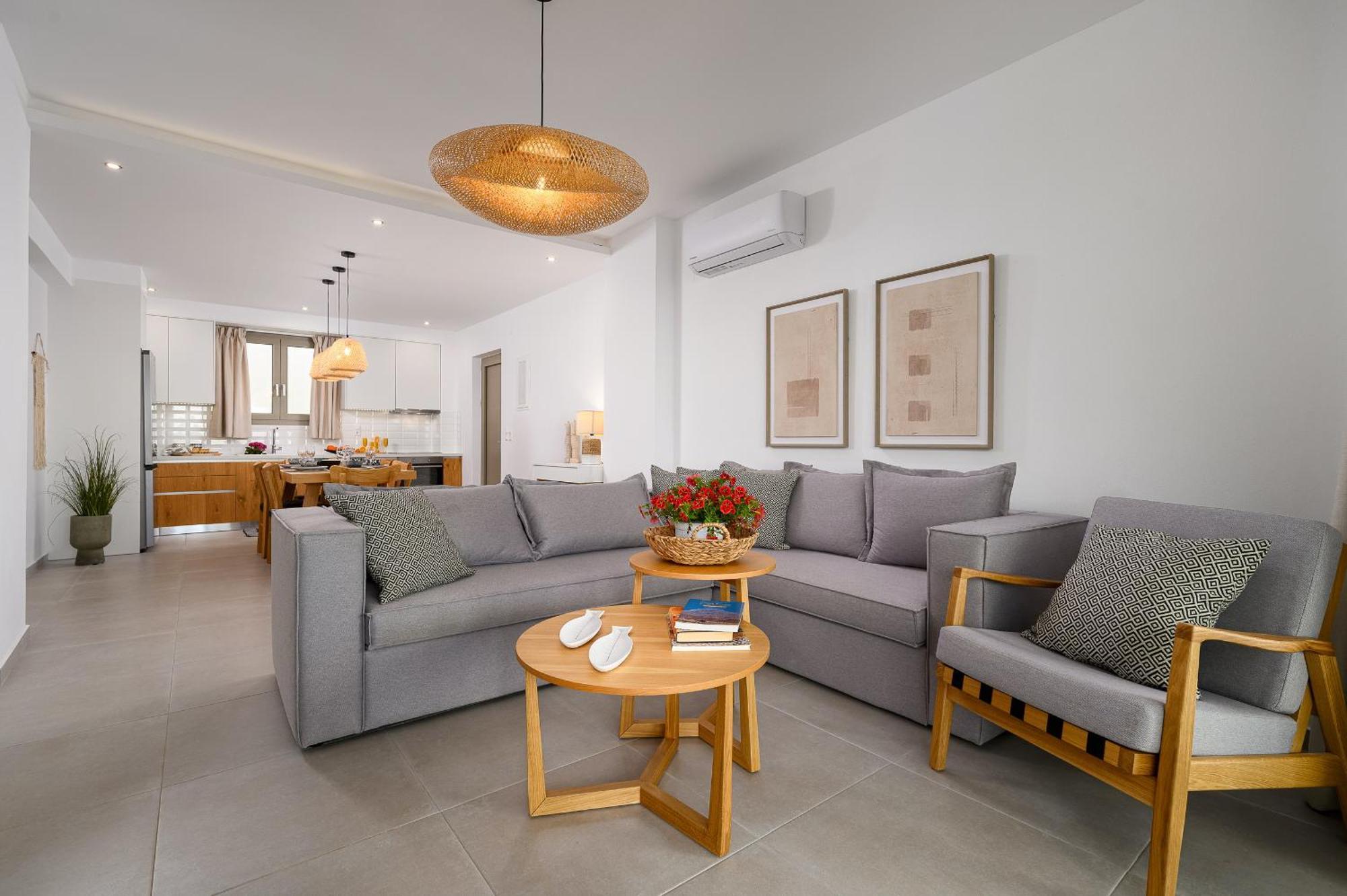 Ammokrinos Luxury Homes,150M From The Beach 칼라마키 외부 사진