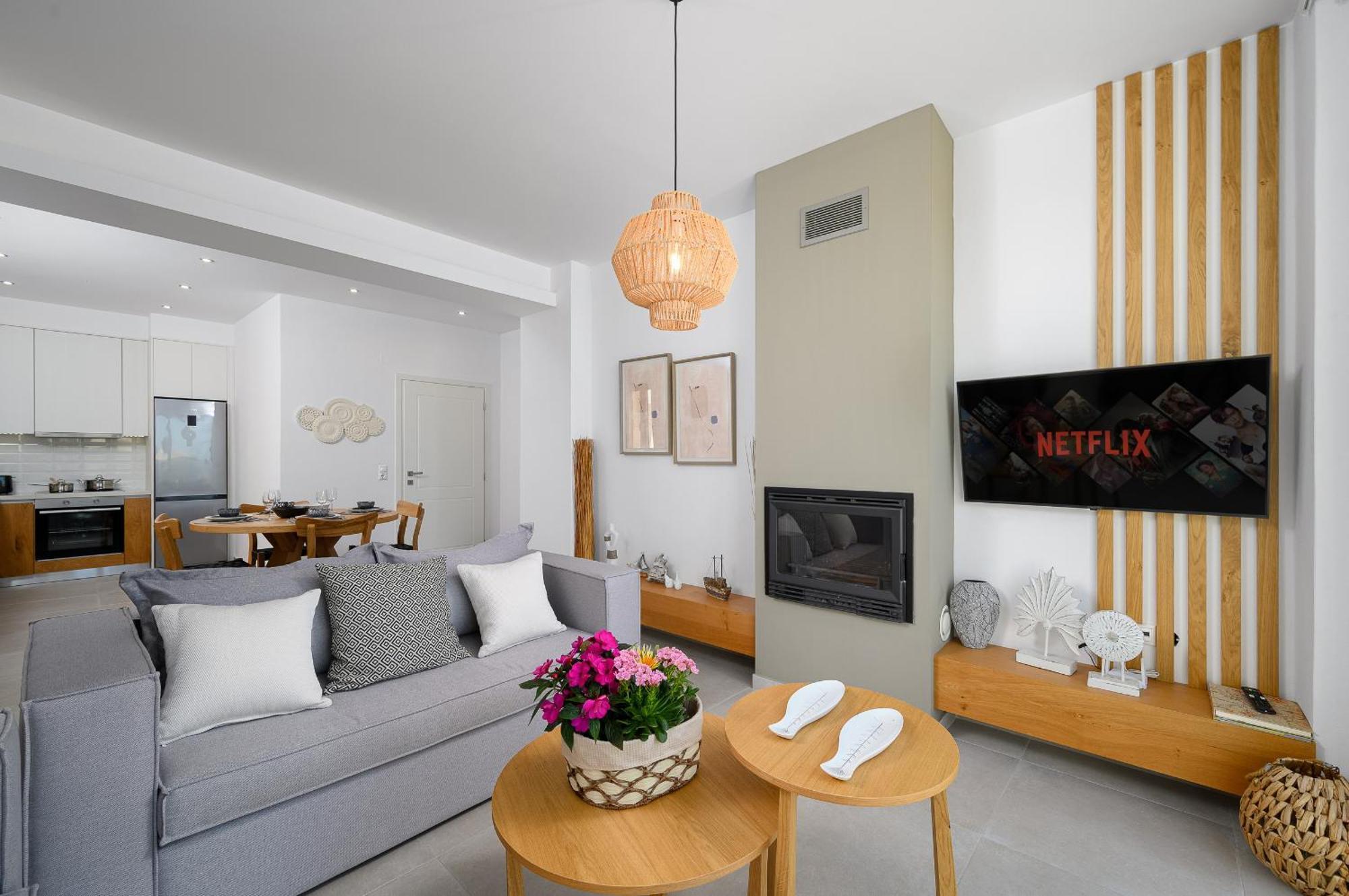 Ammokrinos Luxury Homes,150M From The Beach 칼라마키 외부 사진