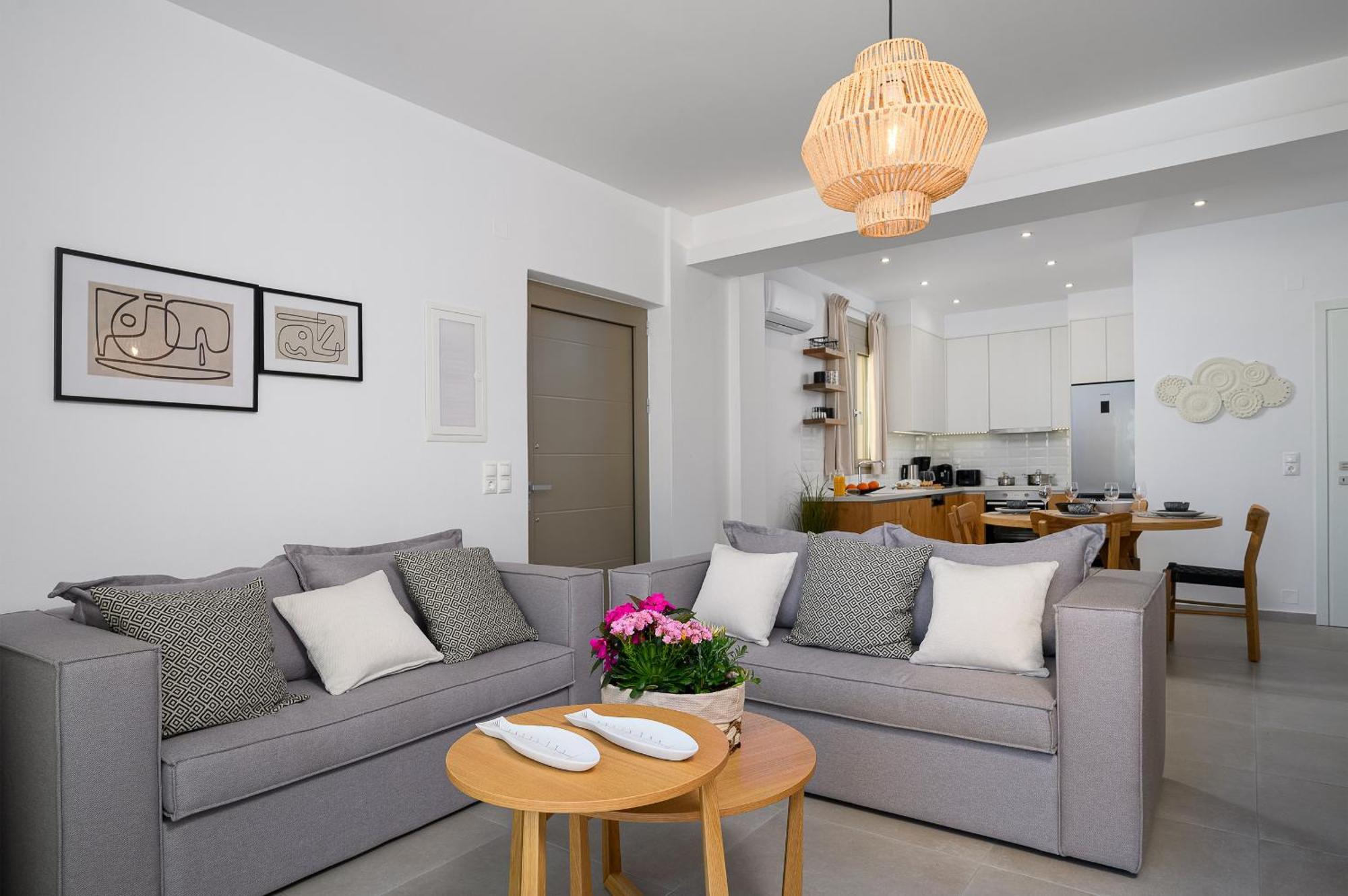 Ammokrinos Luxury Homes,150M From The Beach 칼라마키 외부 사진