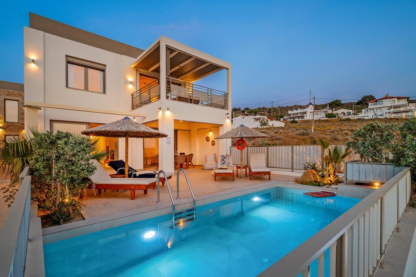 Ammokrinos Luxury Homes,150M From The Beach 칼라마키 외부 사진